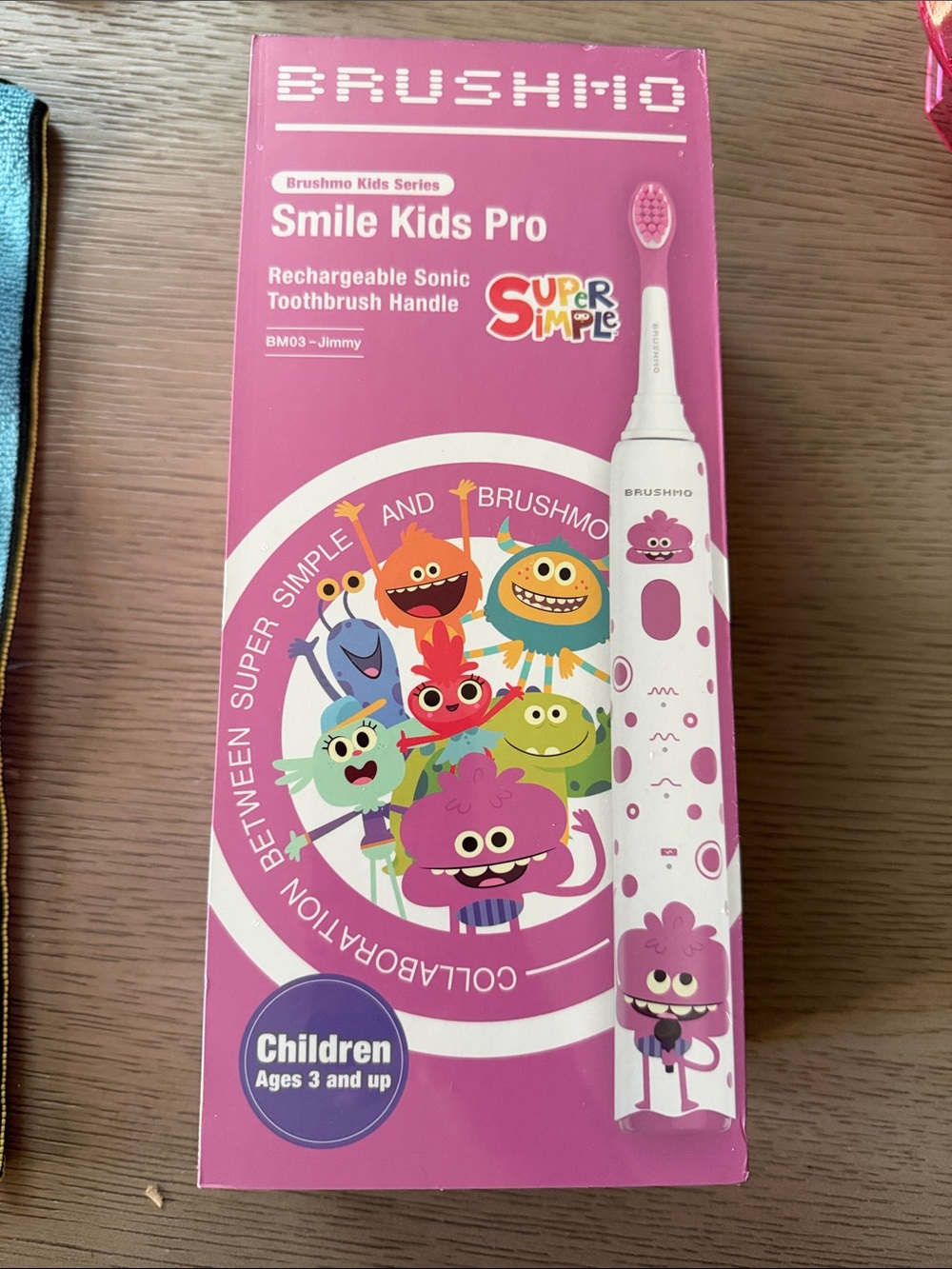 Brushmo Smile Kids Pro Rechargeable Sonic Toothbrush - Pink